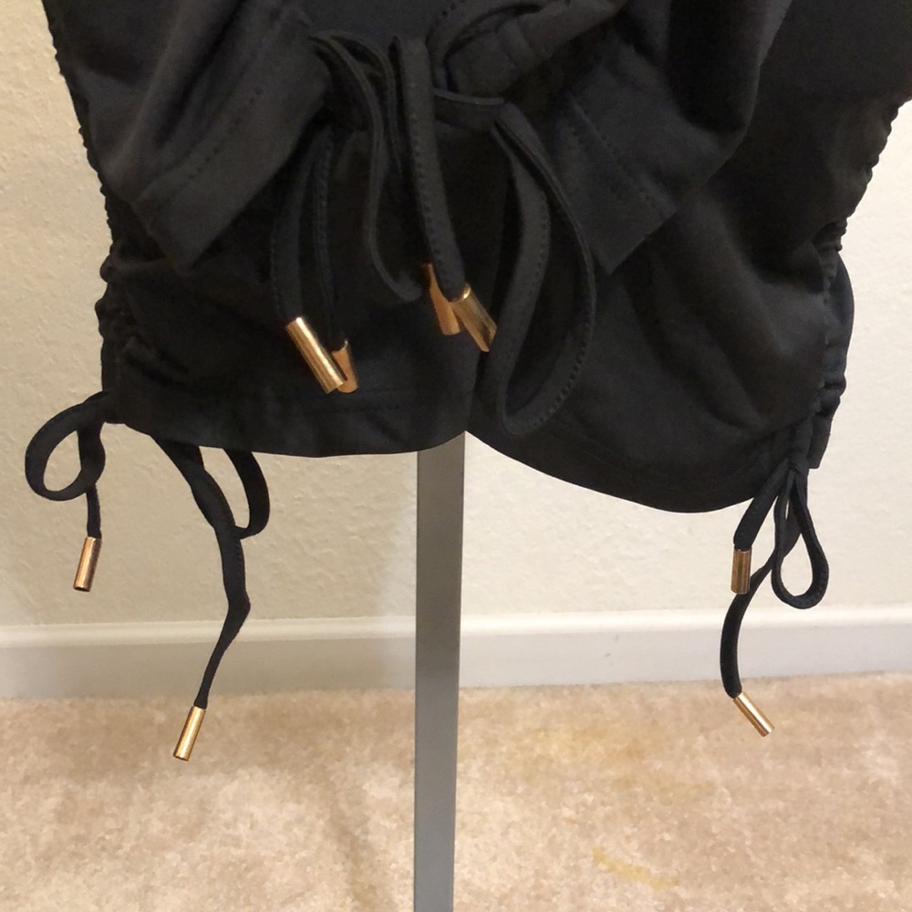 Rare London Black Drawstring Ruched Cyclistsuit - Picture 10 of 15